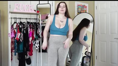 Big Ass In Black Leggings Try On Haul Destroyed Gushing Choked Amateur Big Tits
