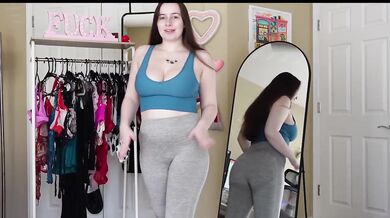 Big Ass In Black Leggings Try On Haul Destroyed Gushing Choked Amateur Big Tits