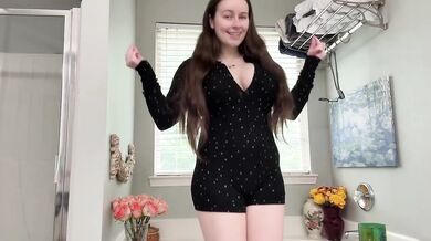 Cute Pajamas Try On Haul With Big Natural Boobs Destroyed Gushing Pink