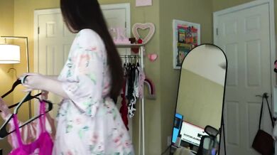Pink Lingerie Try On Haul Destroyed Gushing Big Natural Boobs Catstaxy Hot Lingerie Choked