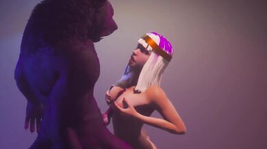 Furry Werewolf Destroyed My Mouth With Big Dick Cumshot And Sperm