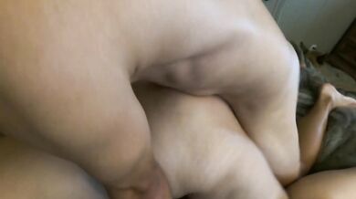 Rose Chubby Amateur Wife Gets Destroyed Gushing Creampie In FMM Threesome POV