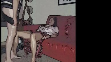 Early Cartoon of Agness and Brett's Romantic Love Making Destroyed By Cheating Wife Cuckold Lust