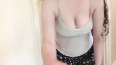 Canadian Milf Fresh Out Shower Long Wet Hair Naked Towel Drop Trying Outfits