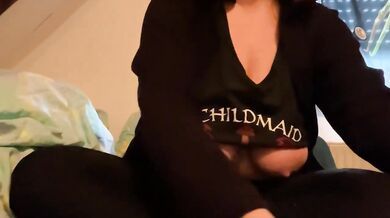 Dumb German sex fanfic reading destroys nerd glasses milf with big natural boobs and pale chubby curvy saggy tits