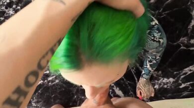 Sweet Cumshot Face Young Alt Girl Sloppy Deepthroat Big Dick