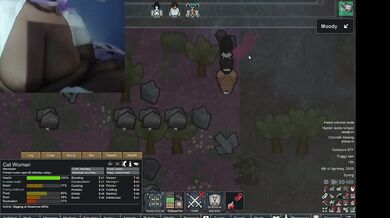 Chubby Black Gamer Girl Destroyed By Big Tits Rimworld Playthrough