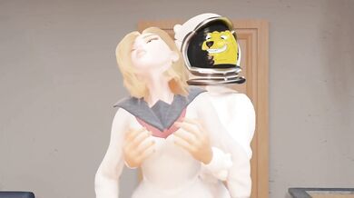 Blonde Teacher Petting Schoolgirl Boob Squeeze HD Animation Cartoon
