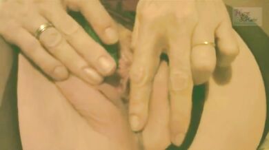 Blonde MILF Masturbates Herself to Loud Moaning Orgasm With Vibrator Stockings Big Tits