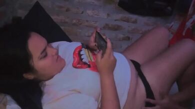 Dominant Guy Licks While I Play Free Fire On My Cell Phone