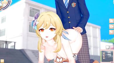 Koikatsu Genshin Lumine Big Tits Destroyed Gushing Choked Cumshot
