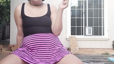You let me bum a cigarette and I let you watch me play with my pussy