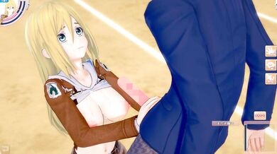Koikatsu Historia Reiss Big Tits Destroyed Cumshot Creampie Blonde Hentai Game 3DCG