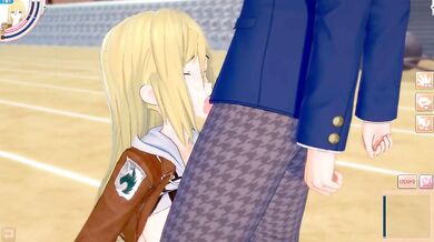 Koikatsu Historia Reiss Big Tits Destroyed Cumshot Creampie Blonde Hentai Game 3DCG