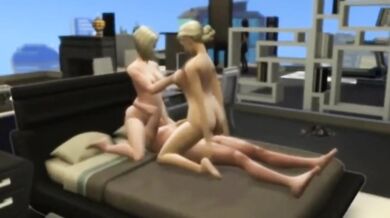 Rich Guy And Two Blonde Escorts Destroyed In 3D Cartoon Threesome With Big Dick And Cumshot