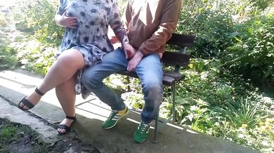 Hot Stepmom Makes Me Cum Outside In The Park With Big Cumshot