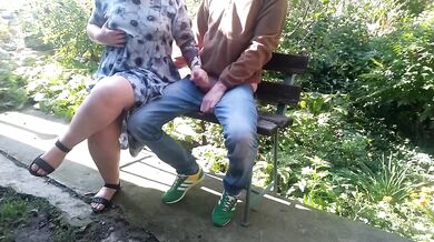 Hot Stepmom Makes Me Cum Outside In The Park With Big Cumshot
