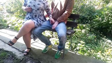 Hot Stepmom Makes Me Cum Outside In The Park With Big Cumshot