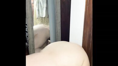 ssbbw doggy riding big dildo with big belly mirror setup amateur exclusive hd solo verified