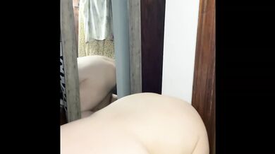 ssbbw doggy riding big dildo with big belly mirror setup amateur exclusive hd solo verified