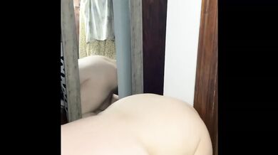 ssbbw doggy riding big dildo with big belly mirror setup amateur exclusive hd solo verified