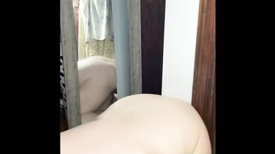 ssbbw doggy riding big dildo with big belly mirror setup amateur exclusive hd solo verified