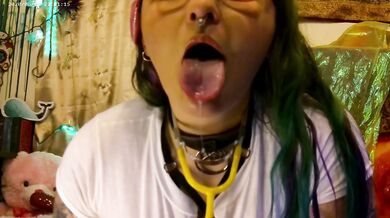 Goth Latex Nurse Kendal Humiliates Smoking Slave Becomes Human Ashtray Facesitting JOI Gushing Orgasm