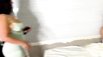 Curvy BBW Brunette Babysitter Has Big Cock Rough Sex With Friend Son