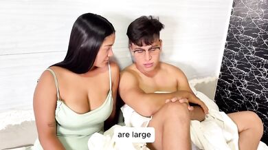 Curvy BBW Brunette Babysitter Has Big Cock Rough Sex With Friend Son