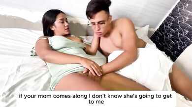 Curvy BBW Brunette Babysitter Has Big Cock Rough Sex With Friend Son