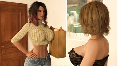 Thirsty Redhead Slutty Girl Big Tits Risky Handjob In Bathroom Almost Caught 3D Cartoon