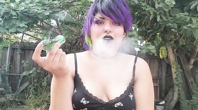 Latin Chubby BBW Destroyed By Smoking And Coughing Outside In Public