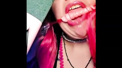 Lollipop Blowjob Natural Tits BBW Moaning Gushing