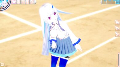 Destroyed Big Tits Vtuber Lize Helesta Bukkake Cumshot 3DCG Hentai Game