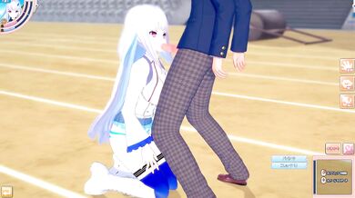 Destroyed Big Tits Vtuber Lize Helesta Bukkake Cumshot 3DCG Hentai Game
