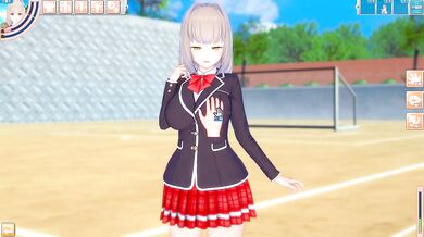 Koikatu Hentai Game Azusa Big Breasts Rubbed Blowjob Handjob Creampie