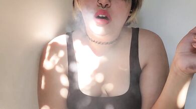 Chubby Latina Smoking Kink Destroyed By Coughing Choked HD POV Solo