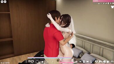 Housewife In Wedding Dress Gets Creampied Doggy Style While Husband Watches