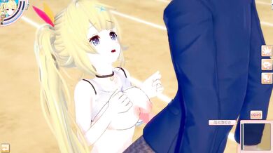 Koikatsu Hoshikawa Sara 3DCG Big Tits Blonde Blowjob Handjob Cumshot Creampie Cartoon Verified