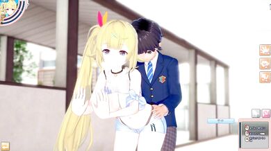 Koikatsu Hoshikawa Sara 3DCG Big Tits Blonde Blowjob Handjob Cumshot Creampie Cartoon Verified