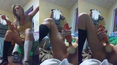 Trying to get my boyfriend to fuck me smoking weed knee high mismatched up close natural blonde loyal nympho