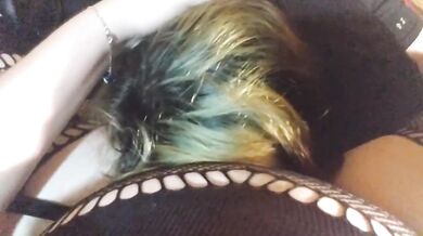POV BBW Goth Lesbian Eats You Out In Lingerie Stockings Heels