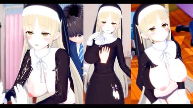 Destroyed Gushing Choked Sister Claire Big Tits Koikatsu Hentai 3DCG Blonde Blowjob Cumshot