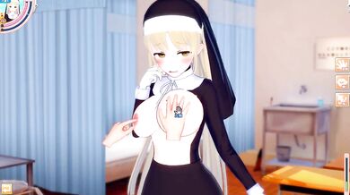Destroyed Gushing Choked Sister Claire Big Tits Koikatsu Hentai 3DCG Blonde Blowjob Cumshot