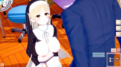 Destroyed Gushing Choked Sister Claire Big Tits Koikatsu Hentai 3DCG Blonde Blowjob Cumshot