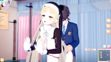 Destroyed Gushing Choked Sister Claire Big Tits Koikatsu Hentai 3DCG Blonde Blowjob Cumshot