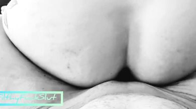 Tramp Stamp Blonde Slut Fucks Man Whore Cock In Out Pussy And Ass Hard Rough Sex Gushing