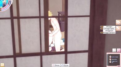 Destroyed Gushing Fischl Barbara Threesome Blonde Guy Hentai Game