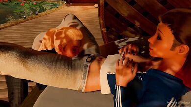 Black Widow and Yelena Belova After Budapest Blowjob Lesbian Strap On Handcuffs Outdoors
