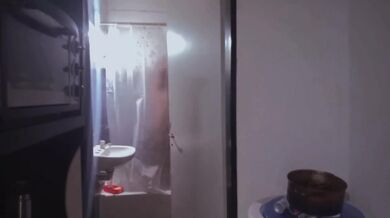 Rough Sex Between Friends Sharing a Bed and Laughter Gushing Drinks